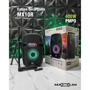 MX10R-N Cabina Activa Recargable 10" (400W PMPO) Maxlin