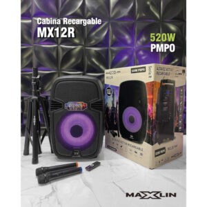 MX12R Cabina Activa Recargable 12" (520W PMPO) Maxlin