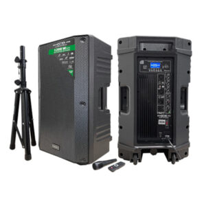 MX12Z Cabina Activa 12" USB - SD - Bluetooth - FM - (150W RMS - 1200W PMPO) - SPL 125dB - Base y Micrófono - Maxlin.
