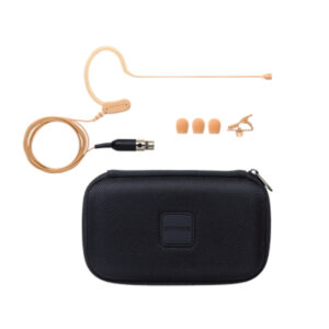 MX153T/O-TQG Micrófono de Diadema Subminiatura Omnidireccional con conector TQG de Condensador, color Café. Shure.