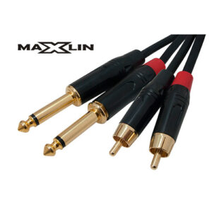 MX450L5 Cable 2 1/4 TS A 2 RCA 5 Mts Alta Calidad Maxlin