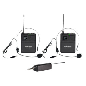 MXUHF514 Micrófono Inalámbrico Dual de Diademas UHF, 20 Frecuencias, 60, Mts Maxlin.