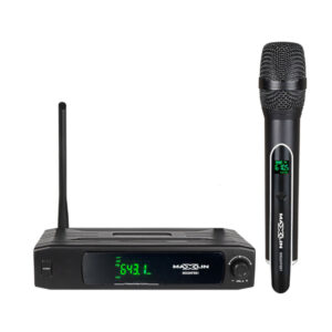 MXUHF601 Micrófono Inalámbrico Dinámico de Mano UHF, 30 Frecuencias, 50, Mts - Incluye Maleta - Maxlin.