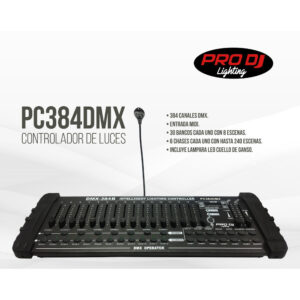 PC384DMX DMX Analogo 384 Canales - 30 Bancos Pro Dj