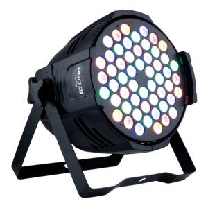 PL009+ Par Led para Escenarios 54 LEDs de 3W (12 Rojos, 12 Verdes, 12 Azules, 12 Blancos, 6 Ámbar) 180W ProDj.