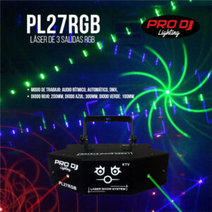 PL27RGB Luz LASER 3 Salidas RGB 20W ProDj.