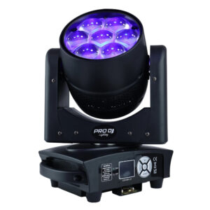 PL740 ZOOM Cabeza Movil LED BEAM WASH 7X40W RGBW (4 en 1) 350W ProDj.