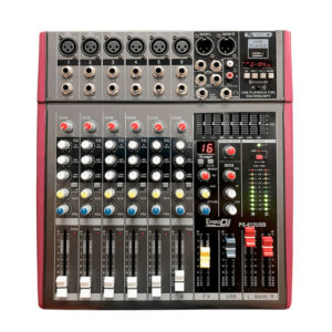 PS-612USB Consola Análoga Activa (6 MIC / TRS) - Potencia de 280 x2 @ 4 ohm -USB - Bluetooth - ProDj.