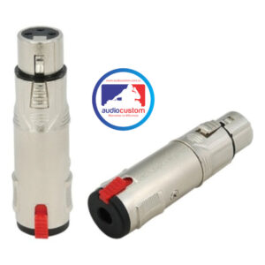 RA3XFJF Convertidor Jack XLR a Jack Mono 1/4 con Seguro Roxtone.