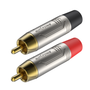 RF2C-NG Plug RCA Niquelado Rojo y Negro Roxtone