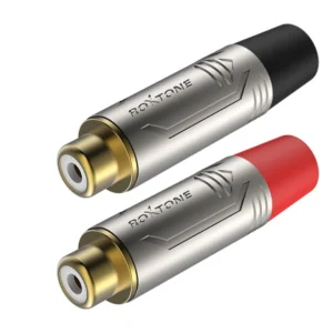 RF2FC-NG Jack RCA Niquelado (Rojo - Negro) Roxtone.