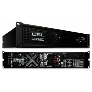 RMX850a Amplificador de 2 canales, 200 watts/canal a 8Ω, 300 watts/canal a 4Ω, 430 watts/canal a 2Ω QSC