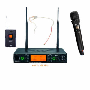 RU-8012DB/RU-850LTB+CM-214ULiF Micrófono Inalámbrico Dual Mano y Diadema Antena Diversity Serie RU-8000 JTS