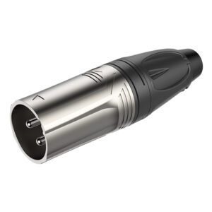 RX3M-NT Plug XLR Niquelado 3 Polos Roxtone.