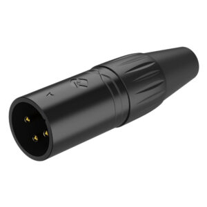RX3MP-BG Plug XLR Negro 3 Polos Roxtone.