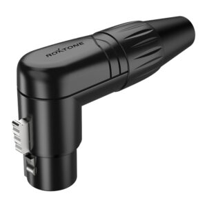 RX3RFP-BG Jack XLR Niquelado 3 Polos en L Roxtone.