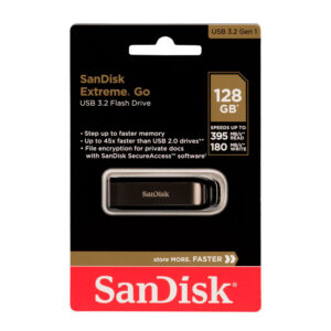 SDCZ810-128G-G46 Memoria USB SanDisk Extreme Go 128GB 3.2 hasta 395MB/s de lectura; hasta 180MB/s de escritura