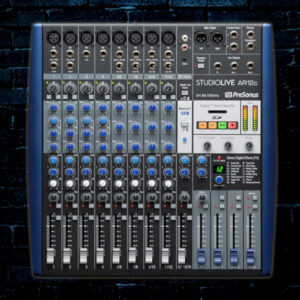 STUDIOLIVE AR12C Mixer Hibrido 8 MIC - Interfaz Digital USB 2.0 a 24-bits, 96 kHz - Graba y Reproduce SD - Bluetooth - Presonus.