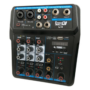 U4 Mixer Análogo 2IN (XLR/TRS) - USB - Bluetooth ProDj.