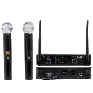 UHF-1222M Micrófono Inalámbrico Doble Mano UHF - Frecuencia Fija - ProDj.