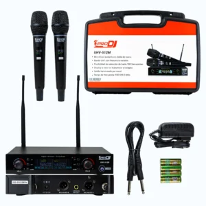 UHV-512M Micrófono Inalámbrico Doble Mano UHF - ProDj.