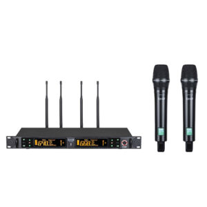 UHV-822M Microfonos dobles UHF Inalambricos de mano frecuencia variable Prodj