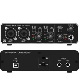 UMC202HD Interfaz de Audio USB - 2 Ent Mic/ Line - Behringer.