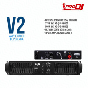 V2 Amplificador de Audio 1000W PRODJ