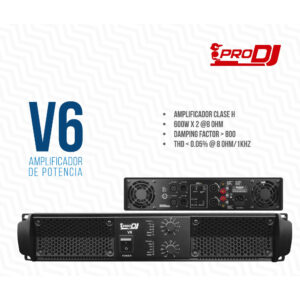 V6 Amplificador de Audio 2400W PRODJ