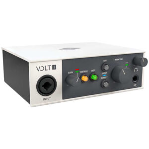 VOLT 1 Interfaz de audio USB-C de 1 entrada y 2 salidas con 1 preamplificador, AD/DA de 24 bits/192 kHz, I/O MIDI y paquete de software – Mac/PC/iOS; Universal Audio