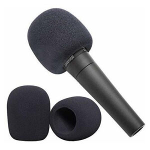 W01 Cortaviento / Espuma Negra para Microfono de mano