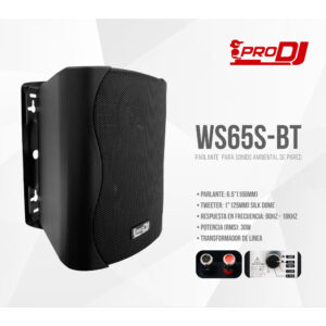 WS65S-BT Bafle Pasivo 6.5" 40W 88dB con Transformador de Linea para Sonido Ambiental ProDj.