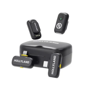 LARK A1 COMBO Juego de Micrófonos de Solapa - Base de Carga - Cancelación de Ruido - HollyLand.