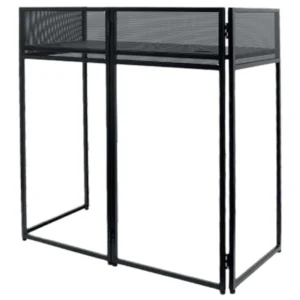 XKS511B Mesa para DJ Metalica Plegable Regulable - Altura: 64 - 98 cms - Apoyos: 38 cm X 49 cm (piso) - SuperFix.