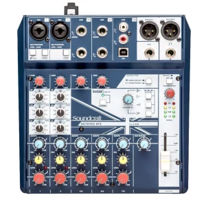 NOTEPAD-8FX Mixer Análogo 2MIC + 2ST + USB + FX - SoundCraft.