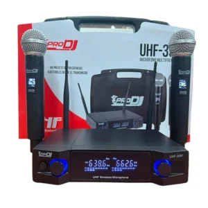 UHF-35M Micrófono Inalámbrico UHF Doble de Frecuencia Seleccionable - ProDj.
